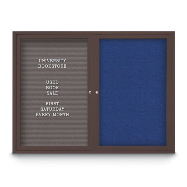 Corkboard, 24"x36", Medium Grey/Black